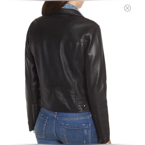 Blank NYC The Cool Kid Faux Leather Moto Jacket Size Small - Picture 2 of 5